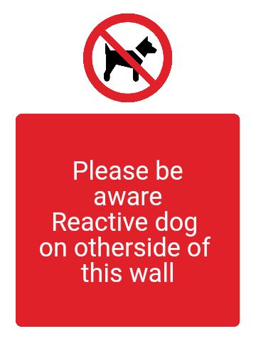 Custom No Dogs Sign Portrait