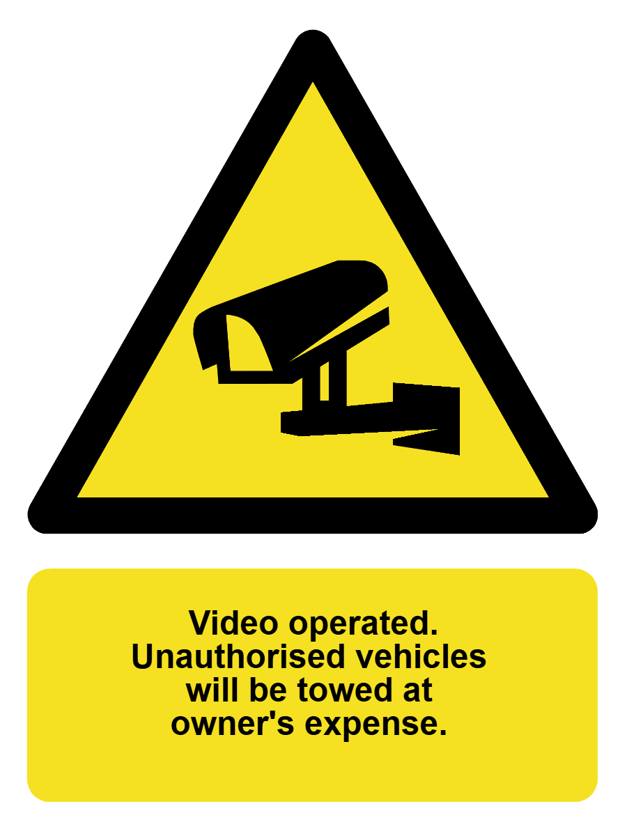 Custom CCTV sign portrait