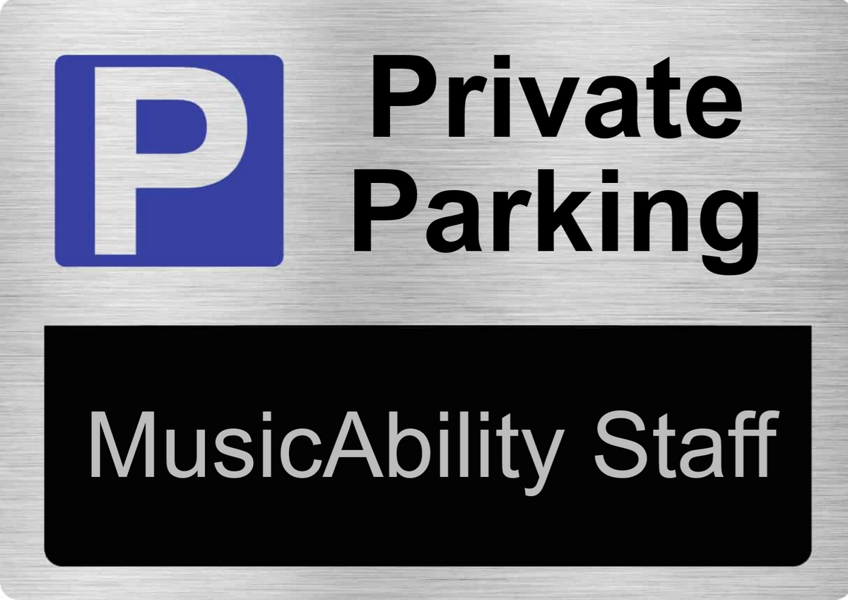 Custom Parking Sign | P Symbol | Brushed Silver