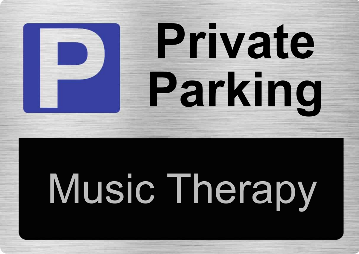 Custom Parking Sign | P Symbol | Brushed Silver