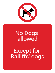 Custom No Dogs Sign Portrait