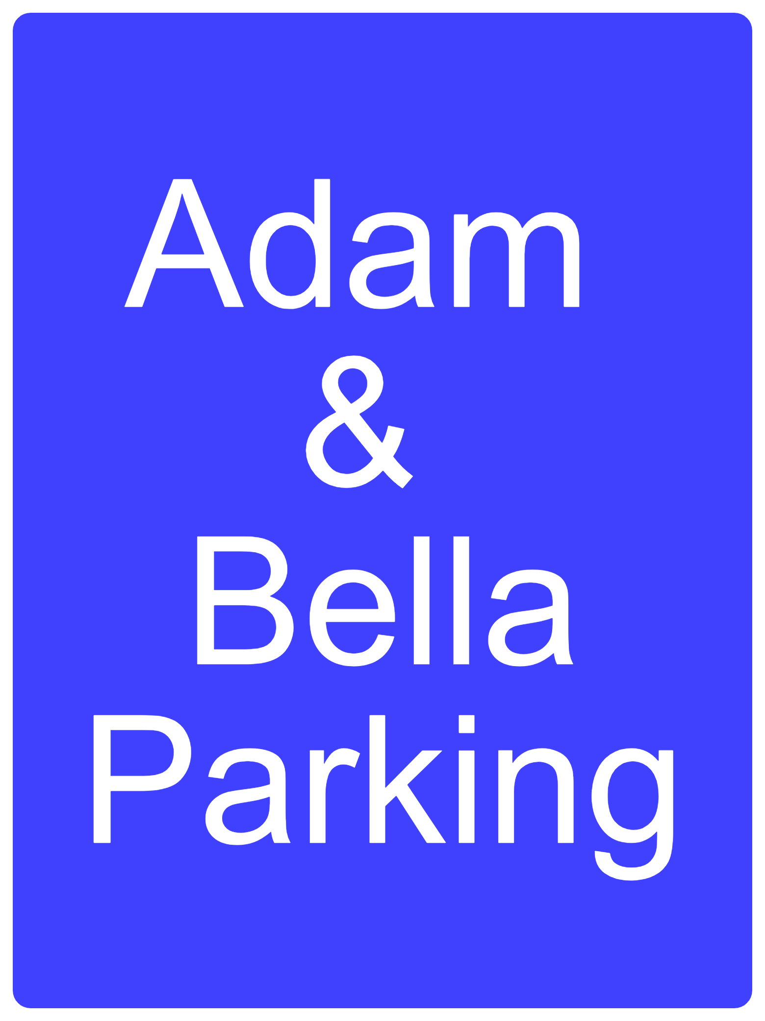 Custom Blue Sign Portrait
