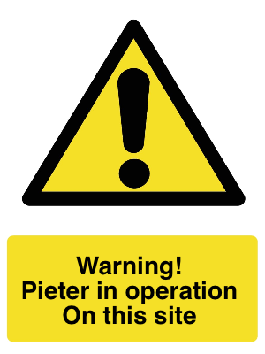Custom Warning Sign Portrait