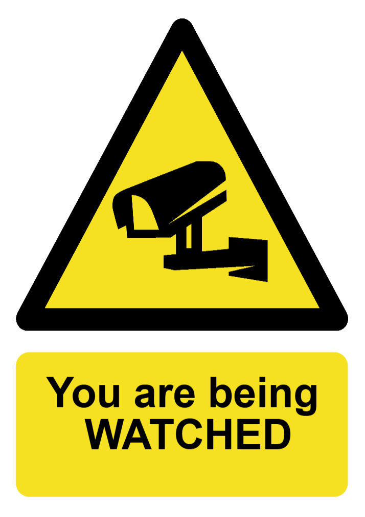 Custom CCTV sign portrait