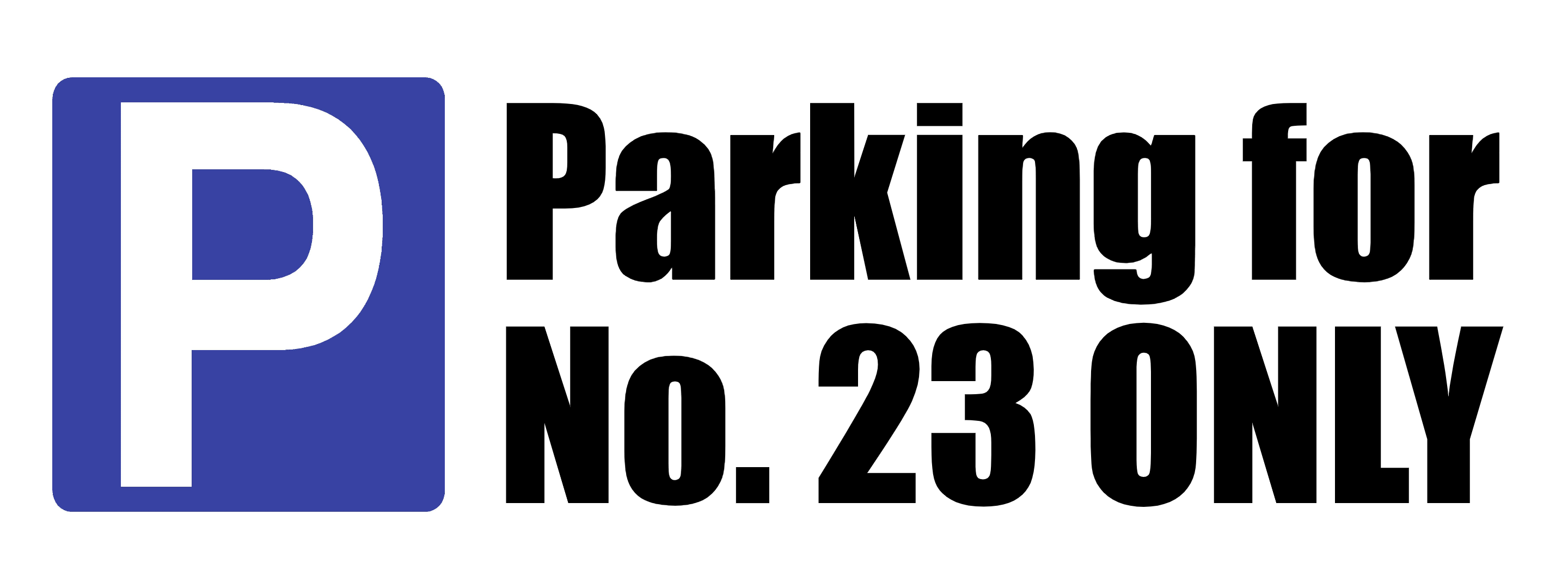 Custom Parking Sign Landscape | P Symbol