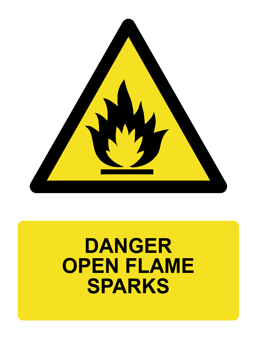 Custom Chemical Danger (Flammable) Sign Portrait
