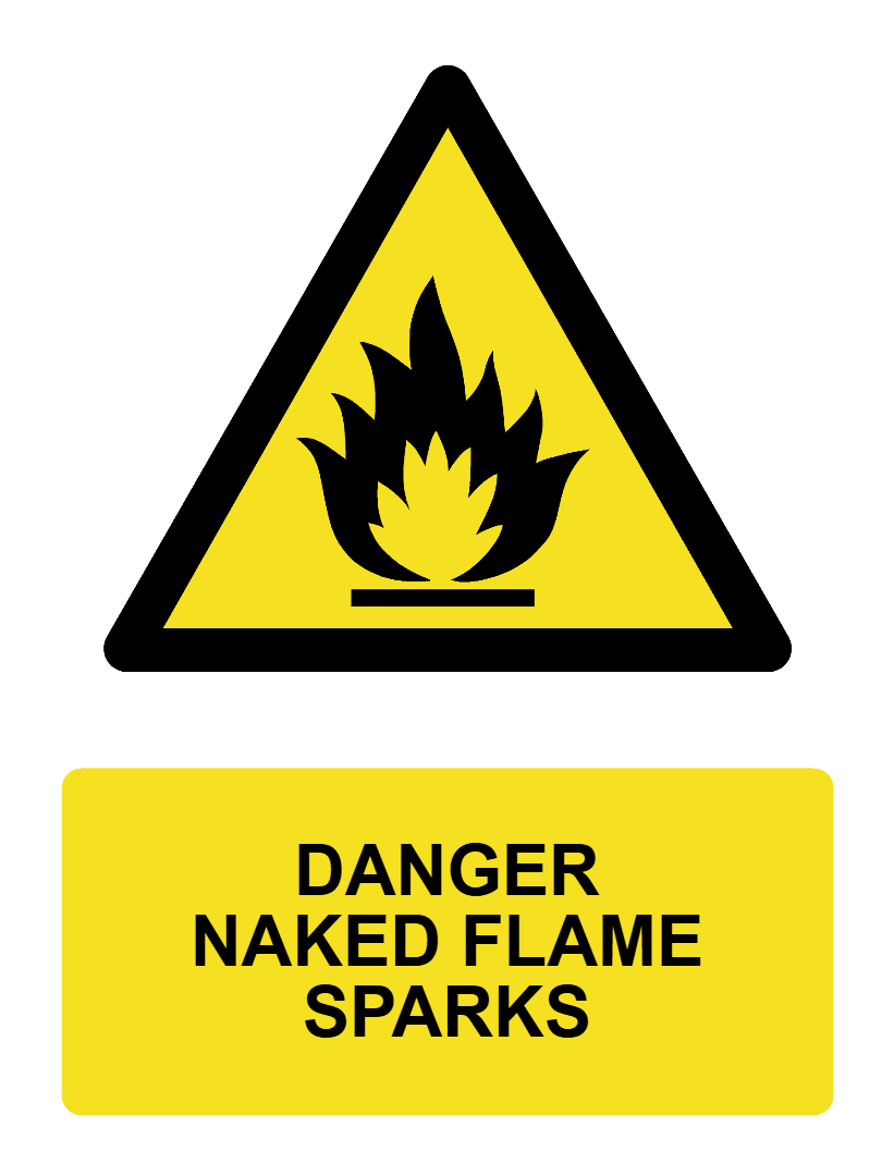 Custom Chemical Danger (Flammable) Sign Portrait