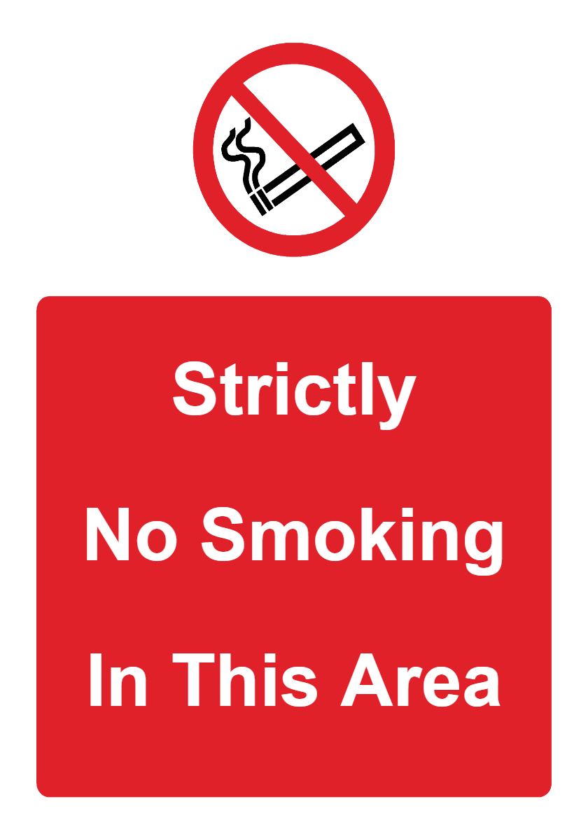 Custom No Smoking Sign Portrait