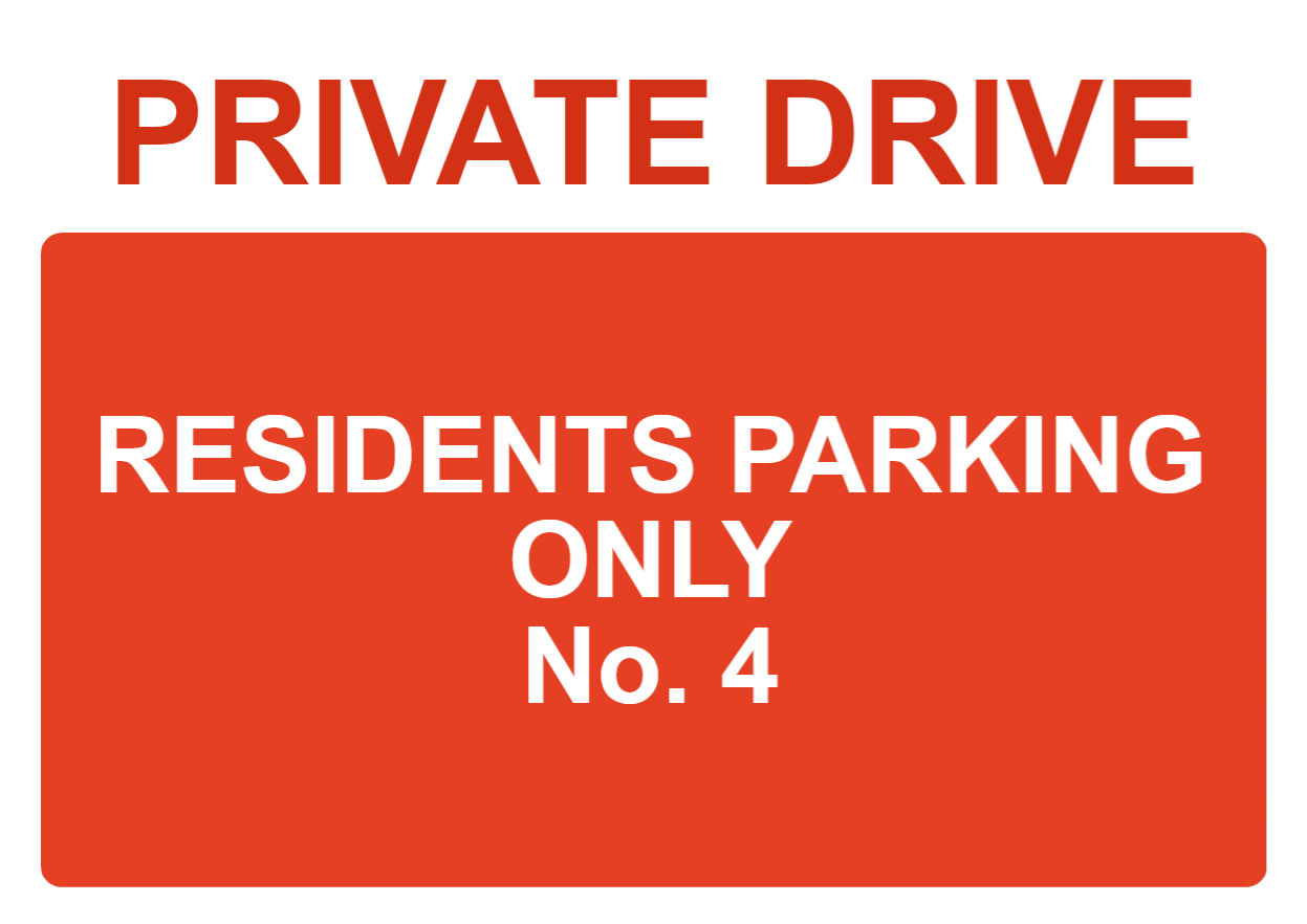 Custom Parking Sign