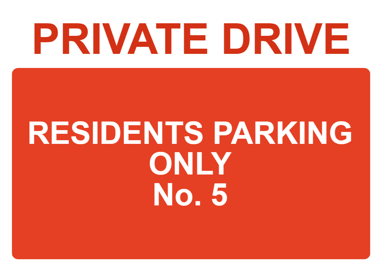 Custom Parking Sign