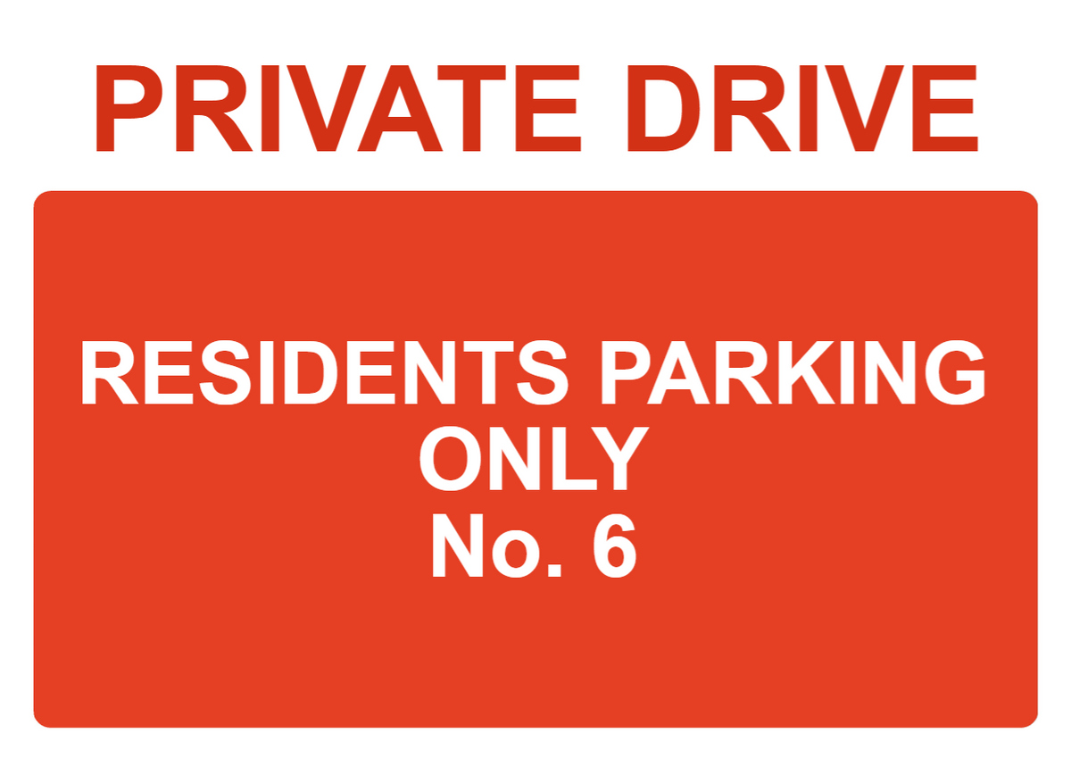 Custom Parking Sign