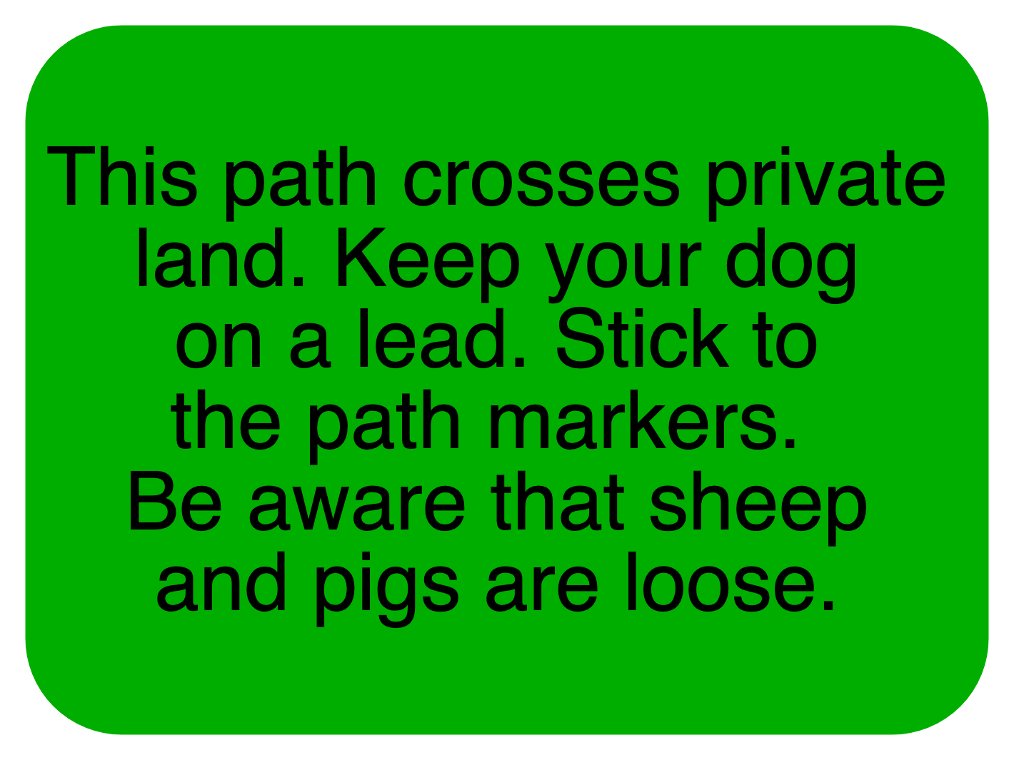 Custom Green Sign Landscape