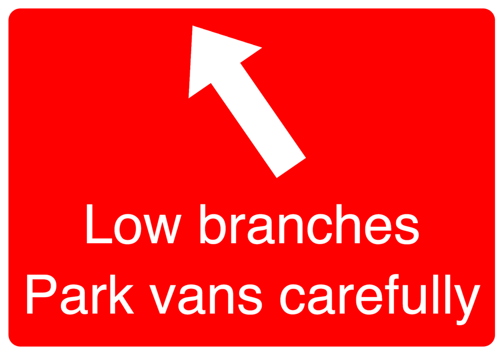 Custom Red Sign Left Arrow Landscape