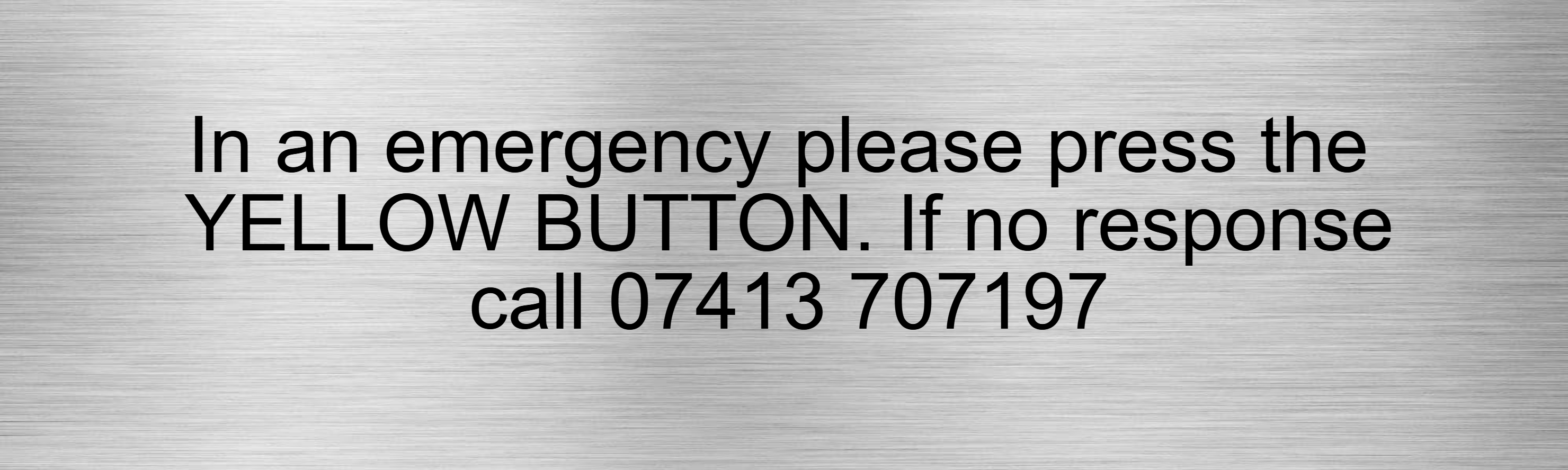 Customised Brushed Silver Sign