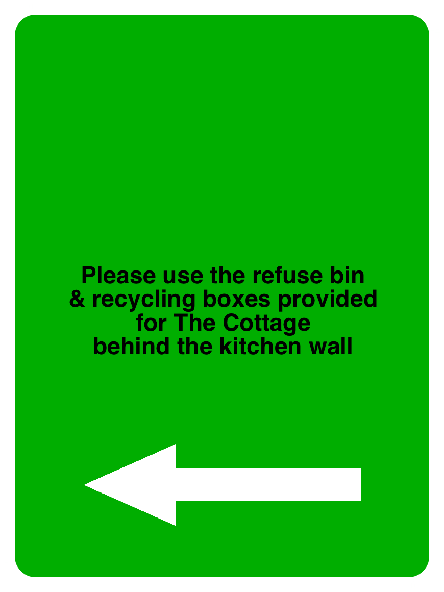 Custom Green Sign Left Arrow Portrait