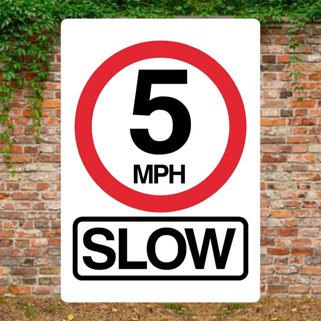 5mph Sign Square Sign Construction Site Traffic Management Signs