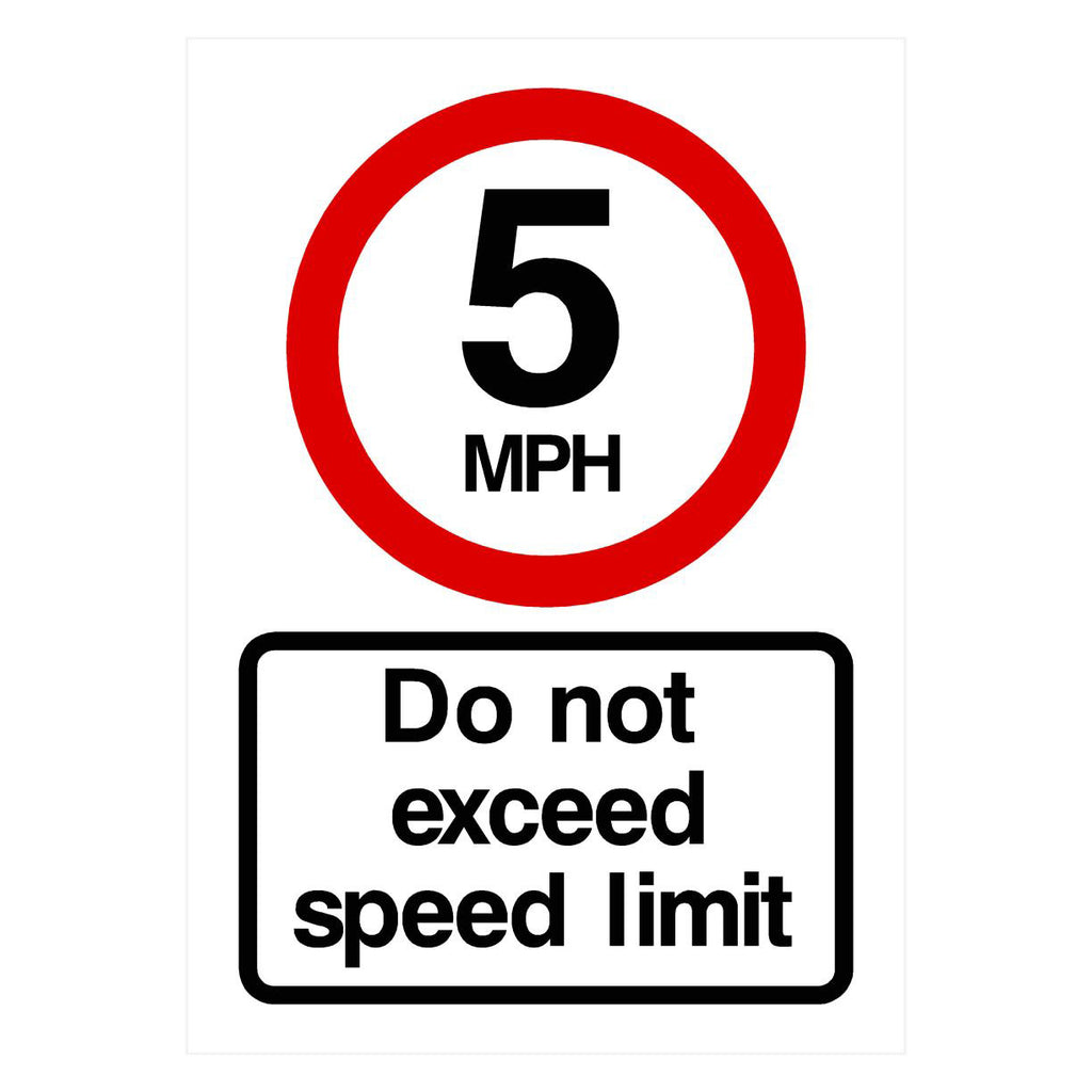 5 MPH Speed Limit Sign | The Sign Shed