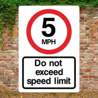 5 MPH Speed Limit Sign – High‑Visibility Parking Sign