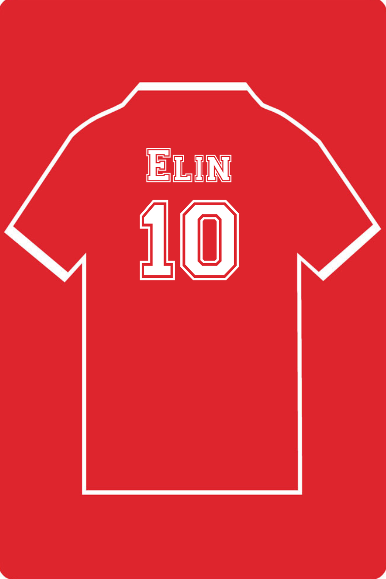 Personalised Football Shirt Sign | Red and White Yorkshire