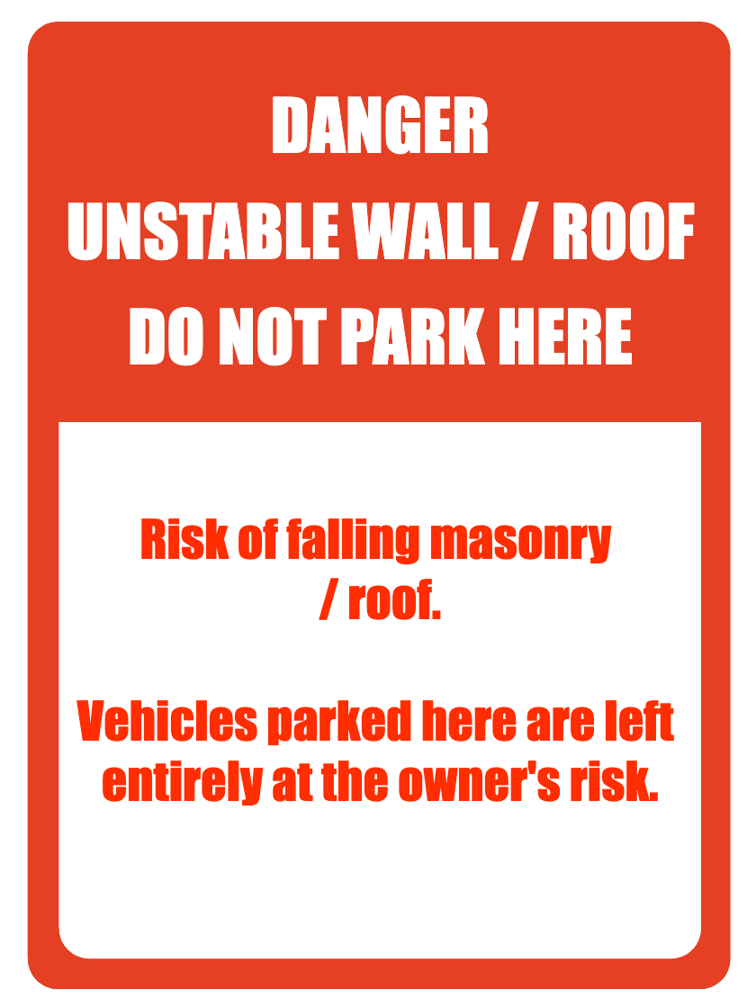 Custom Parking Sign | Red Header