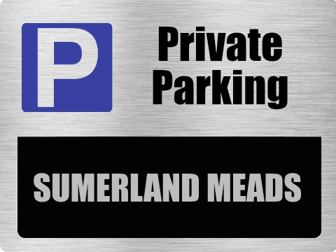 Custom Parking Sign | P Symbol | Brushed Silver