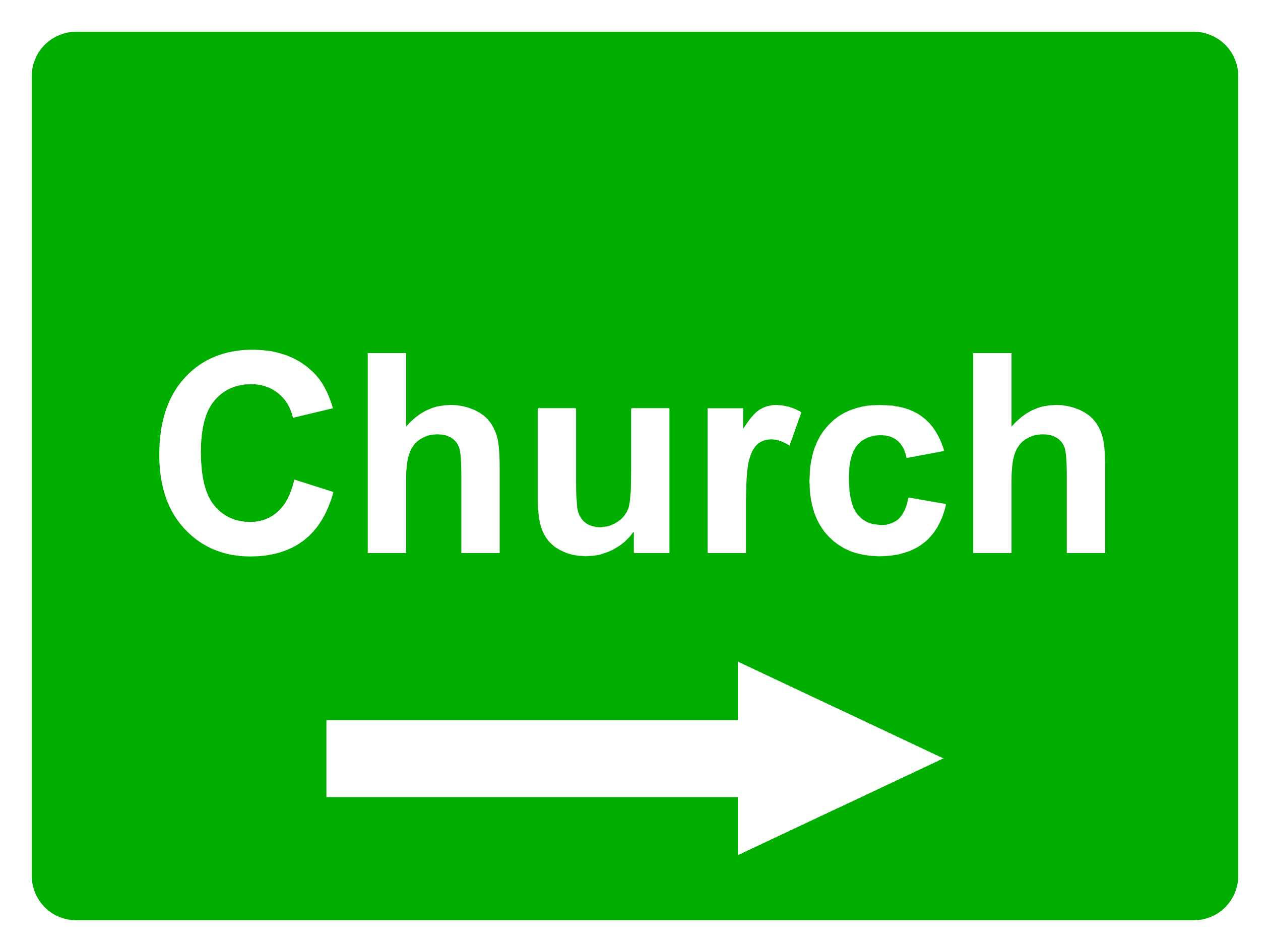 Custom Green Sign Right Arrow Landscape