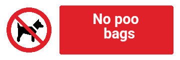 Custom No Dogs Sign Landscape
