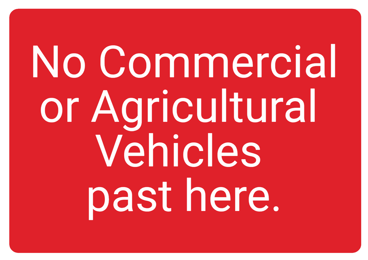 Custom Red Sign Landscape