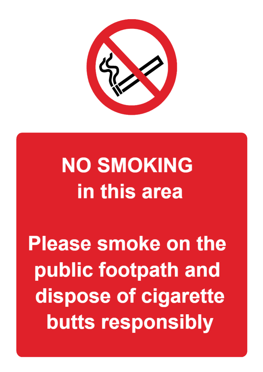Custom No Smoking Sign Portrait