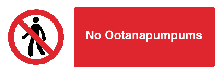 Custom Pedestrian Access Sign Landscape
