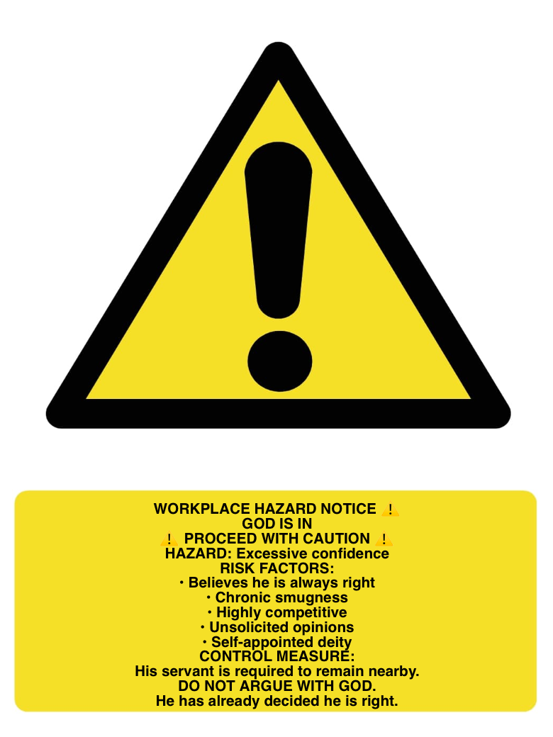 Custom Warning Sign Portrait