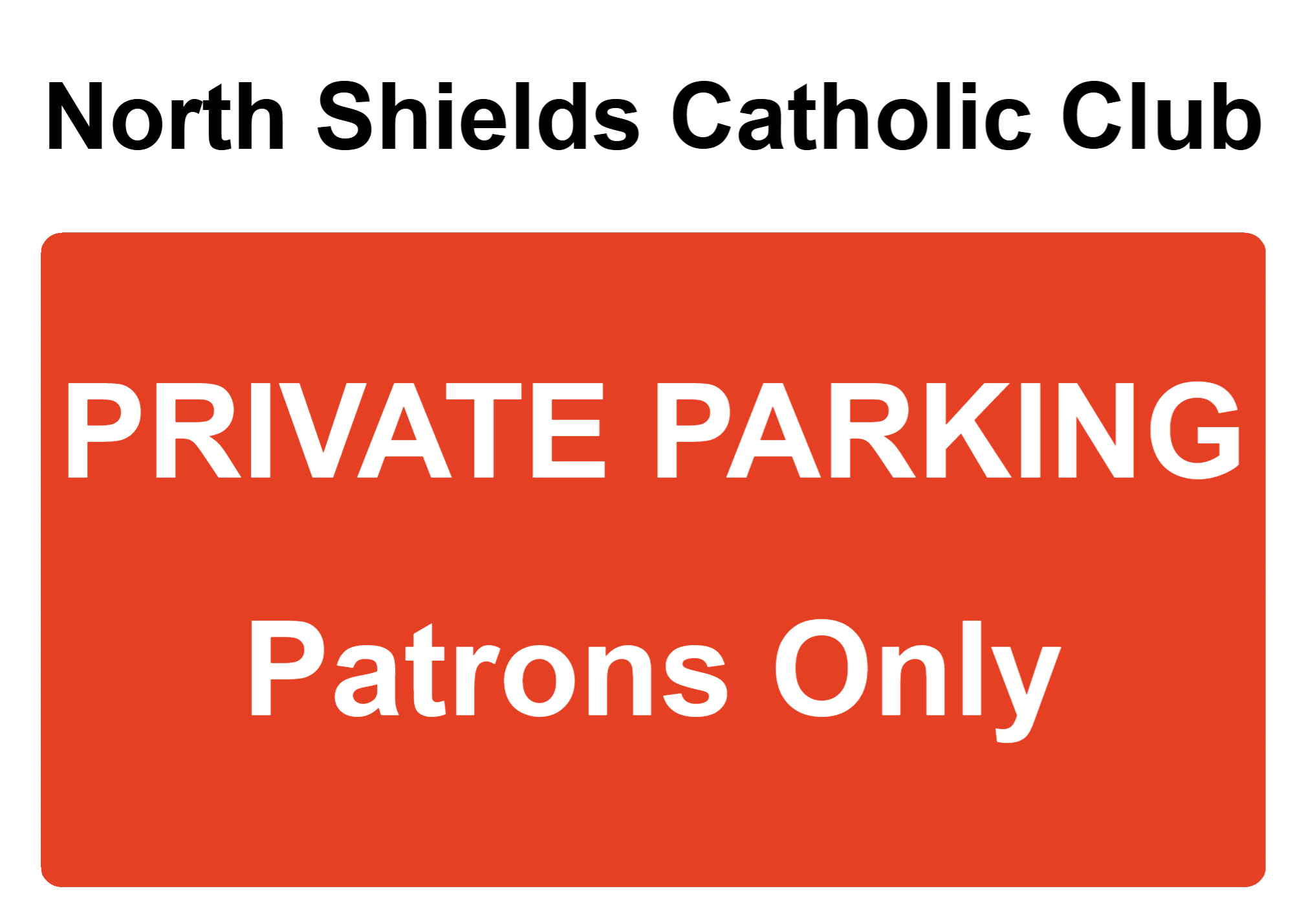 Custom Parking Sign