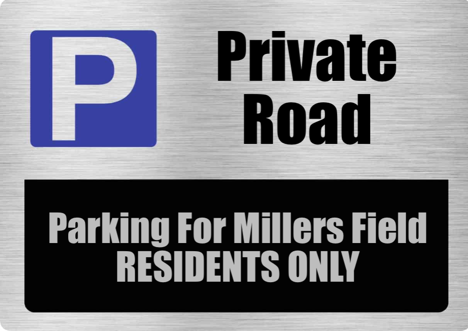 Custom Parking Sign | P Symbol | Brushed Silver