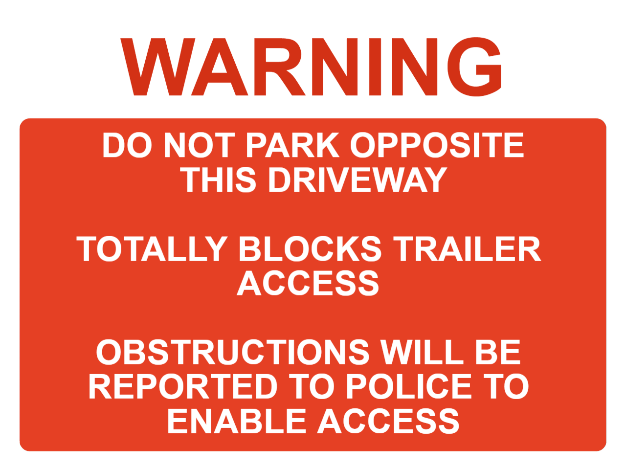 Custom Parking Sign