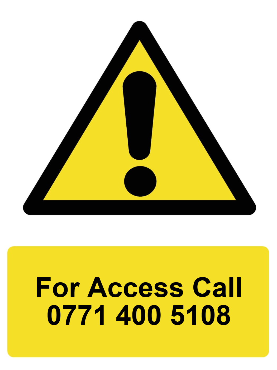 Custom Warning Sign Portrait