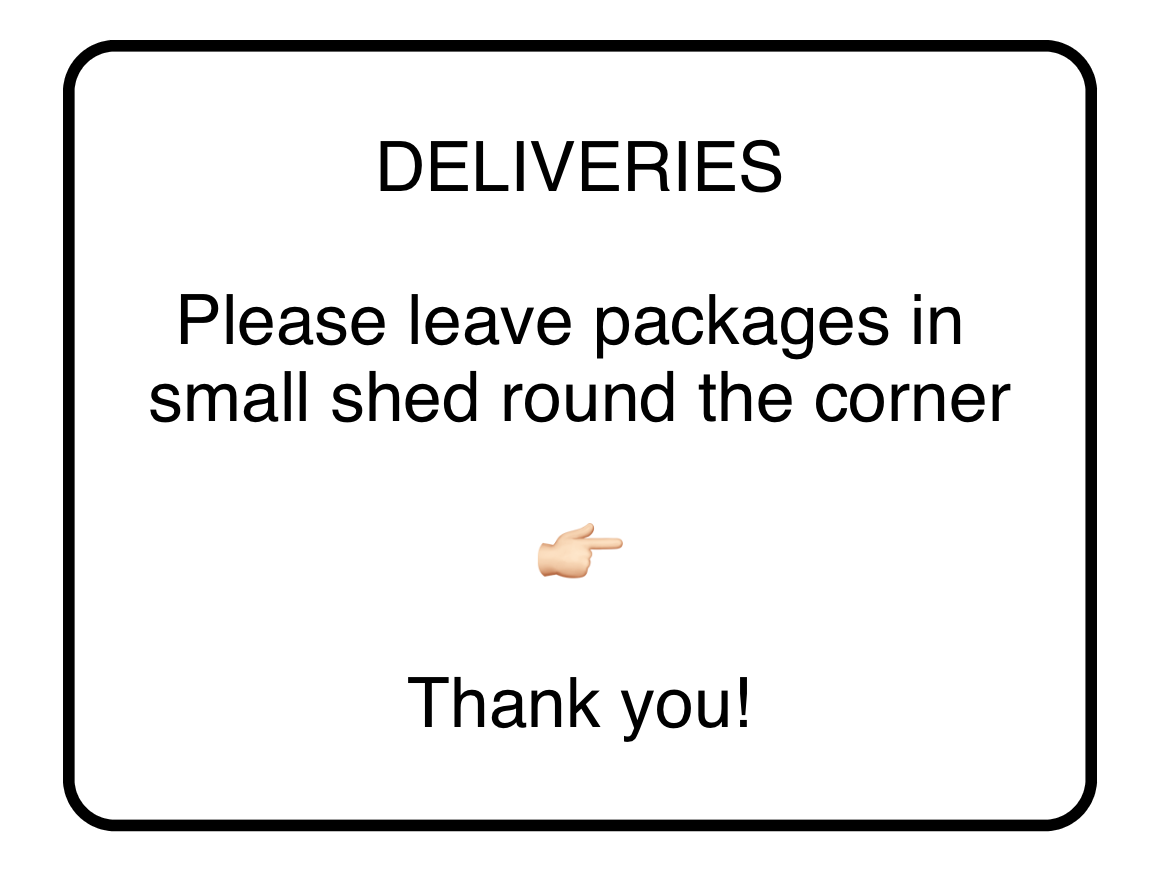 Custom White Sign Landscape