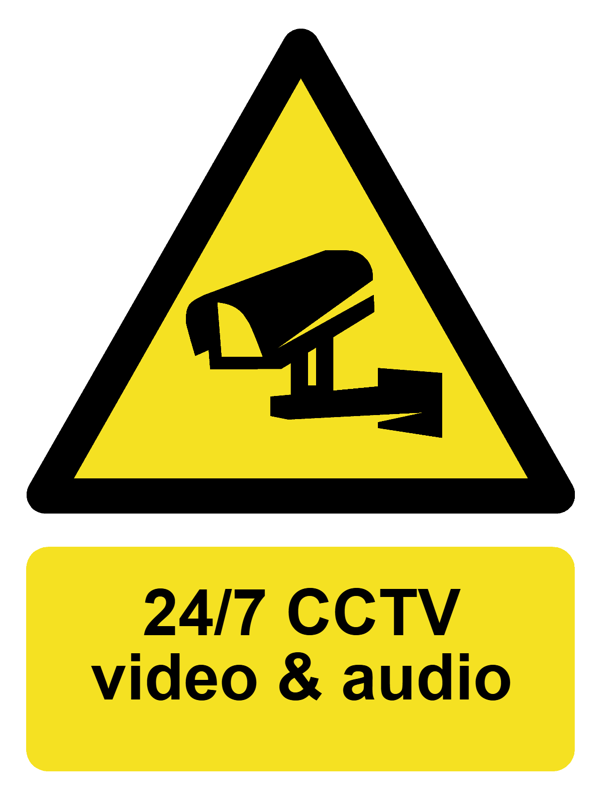 Custom CCTV sign portrait