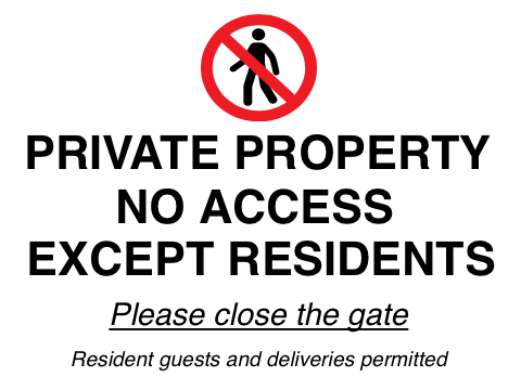 Custom White Sign Landscape