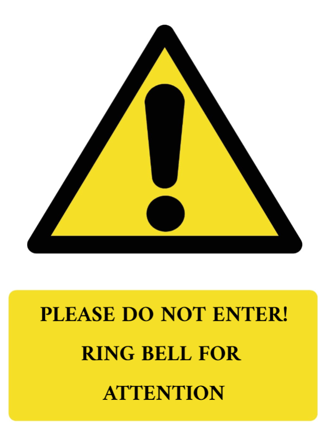 Custom Warning Sign Portrait