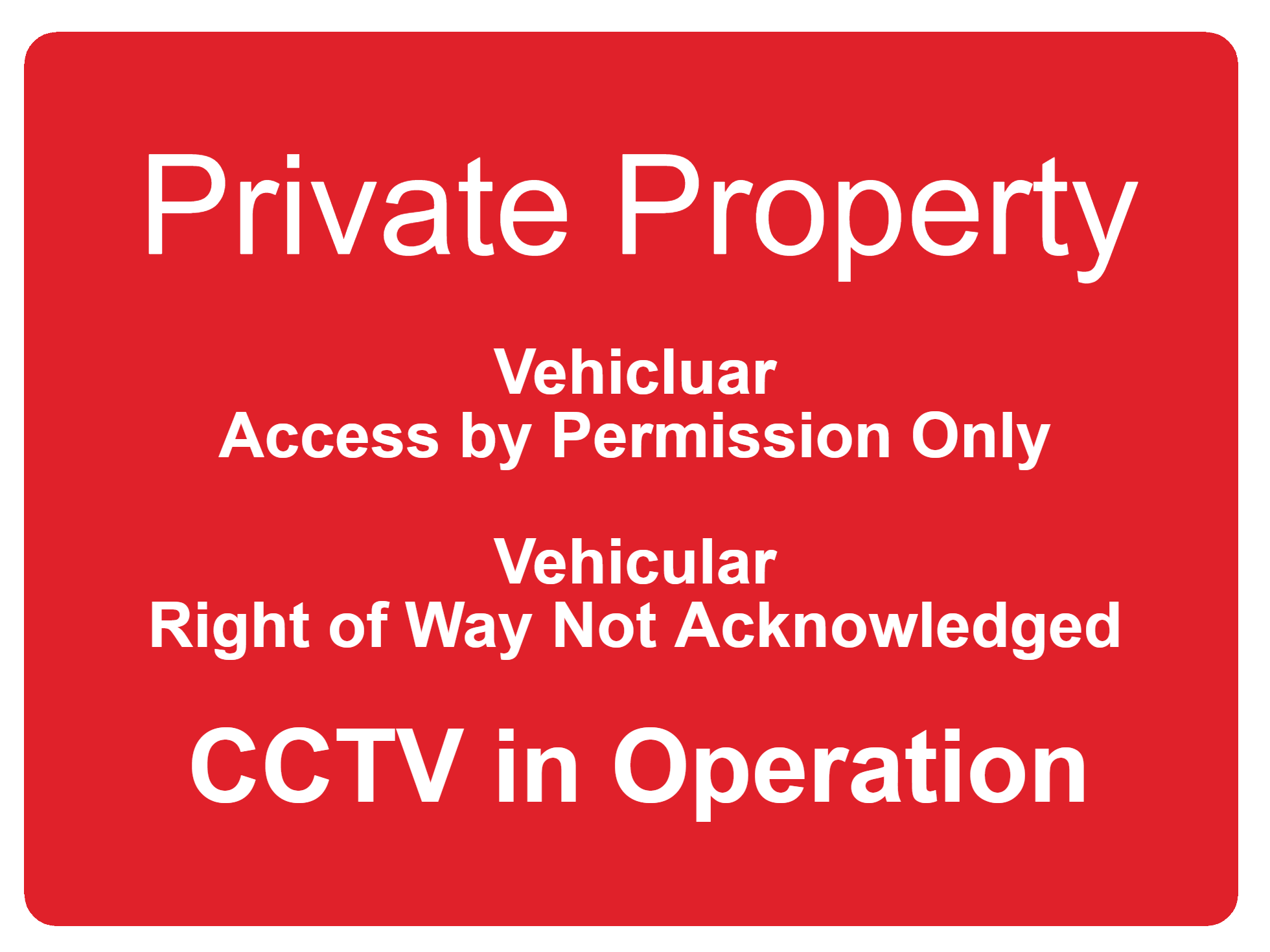 Custom Red Sign Landscape