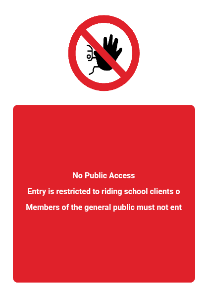 Custom No Entry Sign Portrait