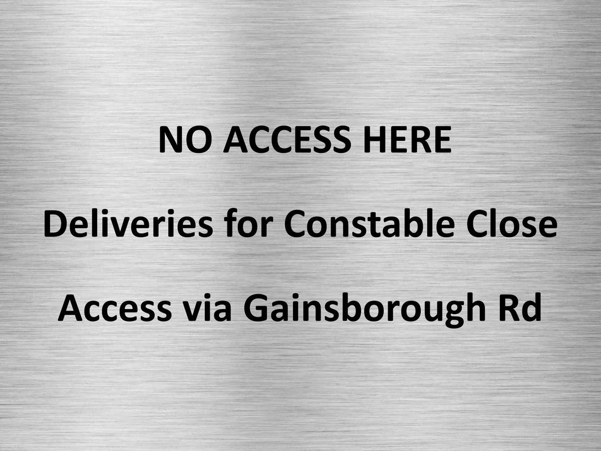 Customised Brushed Silver Sign
