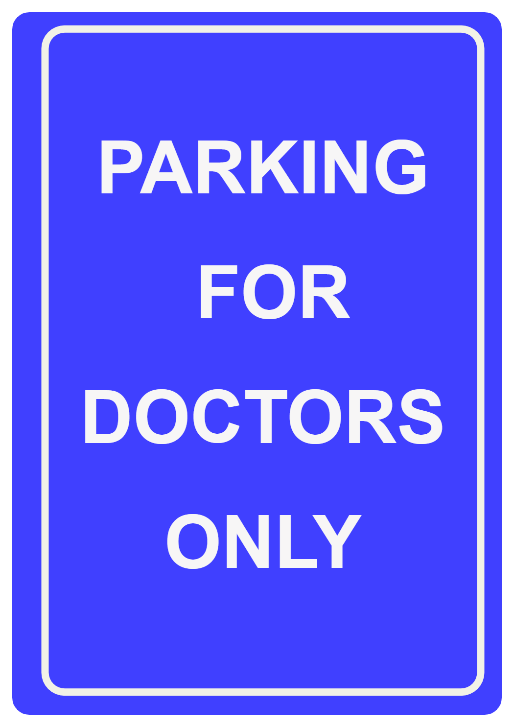 Custom Blue Sign Portrait