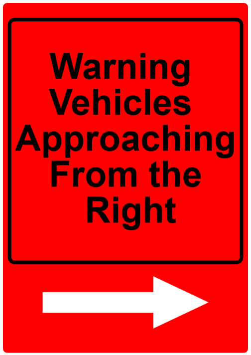 Custom Red Sign Right Arrow Portrait