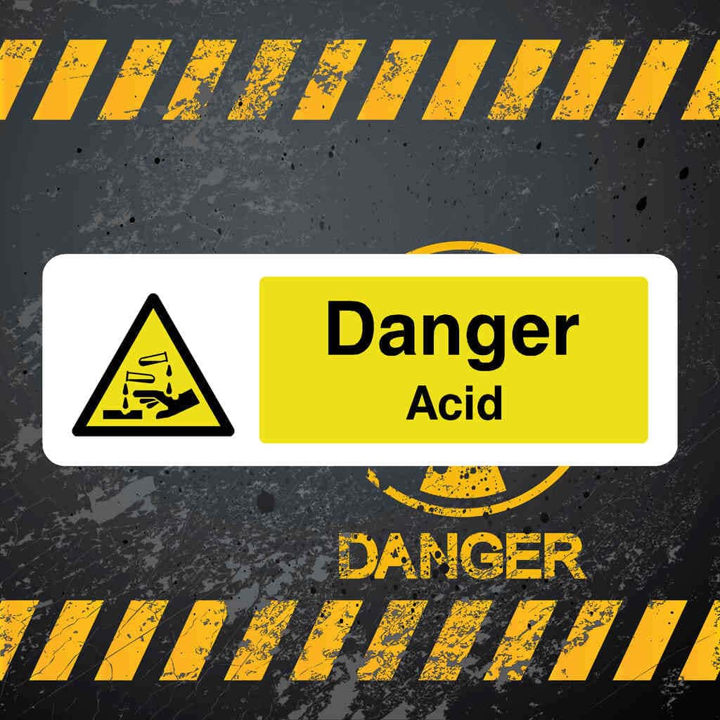 Acid Resistant Sign Acid Warning Sign – ISO 7010 Corrosive Safety Sign