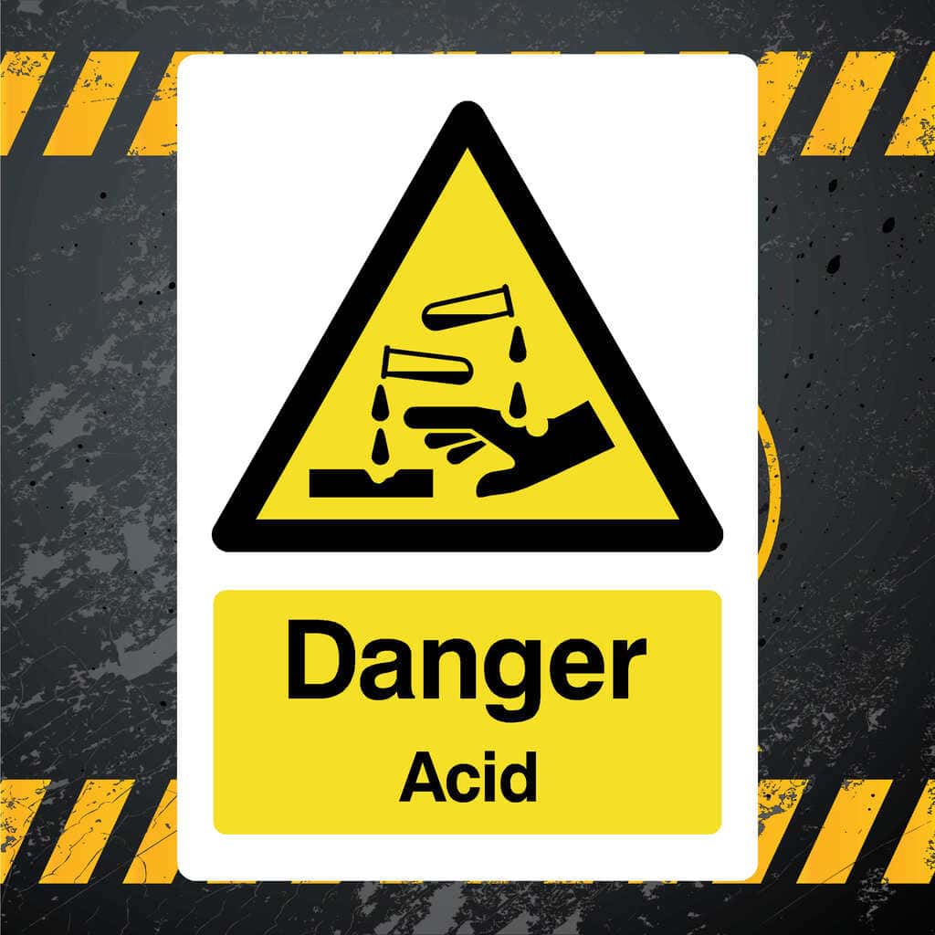 Acidwarnig Sign Acid Warning Sign