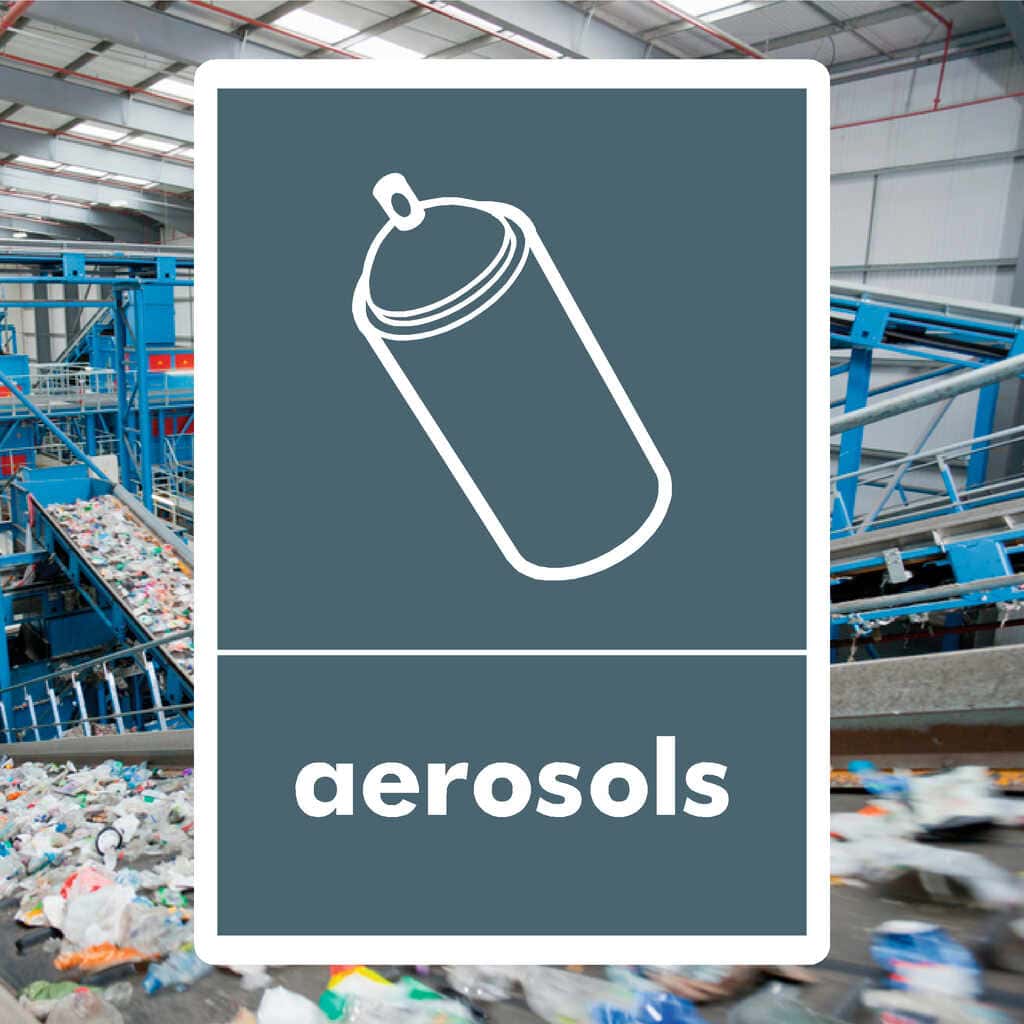 Aerosols Recycling Sign - The Sign Shed