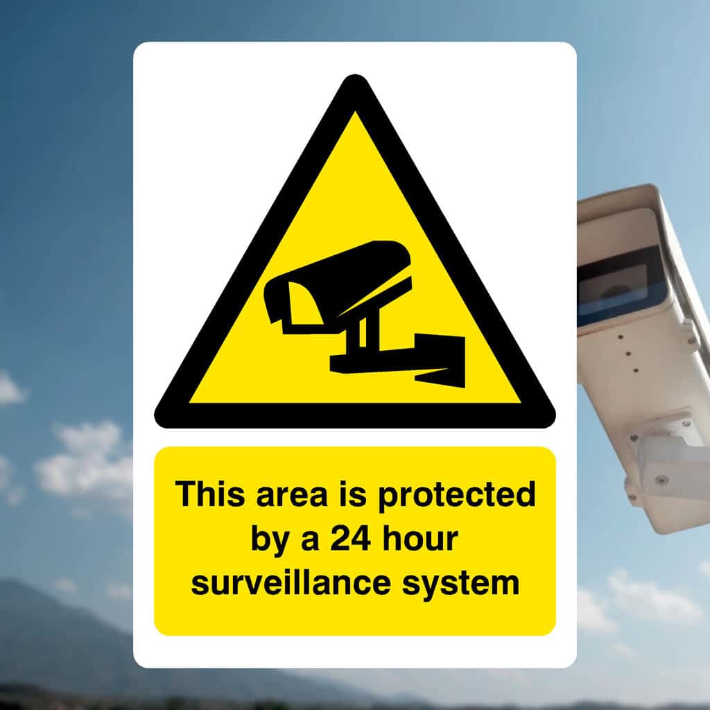 Area Protected CCTV Sign - The Sign Shed