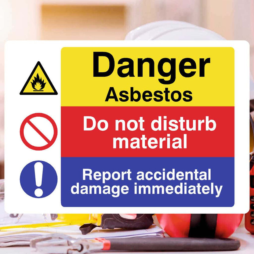 Asbestos Warning Signs – HSE & ISO Safety Signs – The Sign Shed