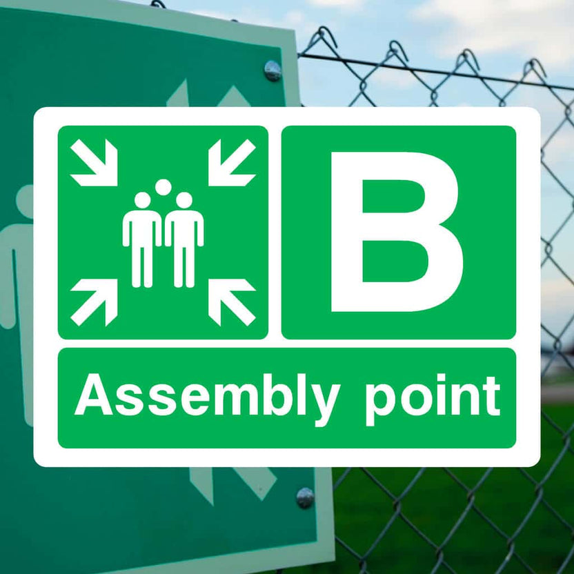 Assembly Point Sign Left Assembly Point Signs UK – ISO-Compliant Safety Signs – The Sign Shed